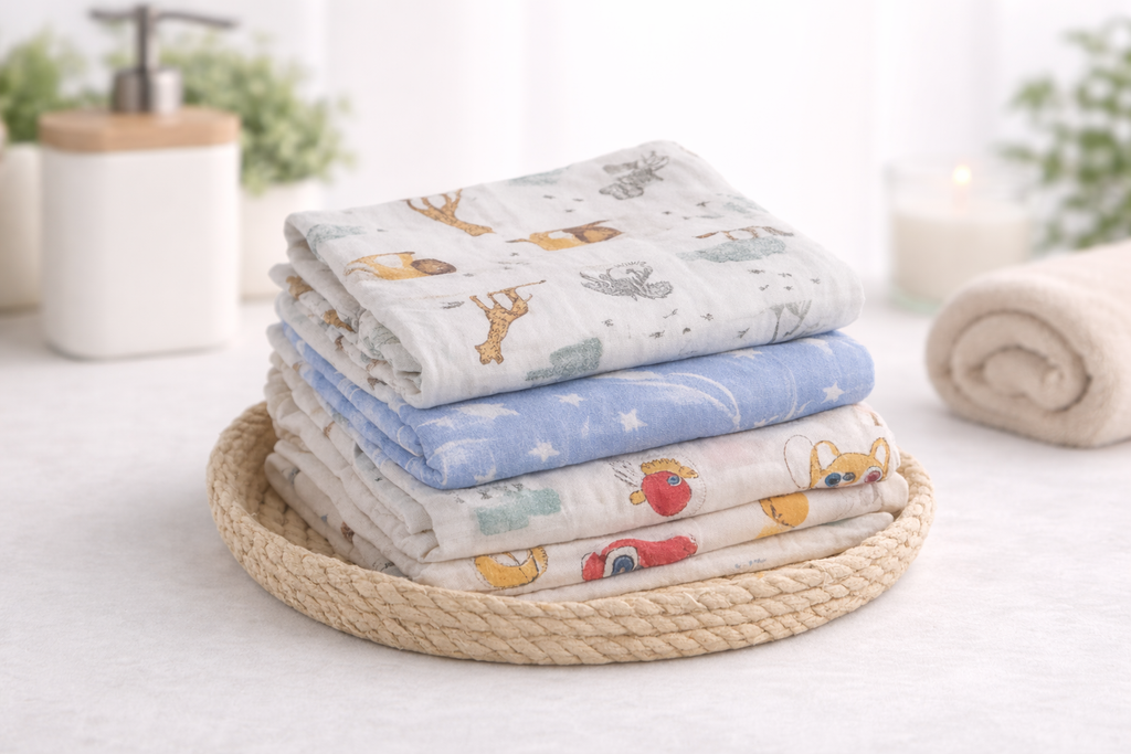 Soft Muslin Bath Towels – Lightweight & Breathable Cotton Towels