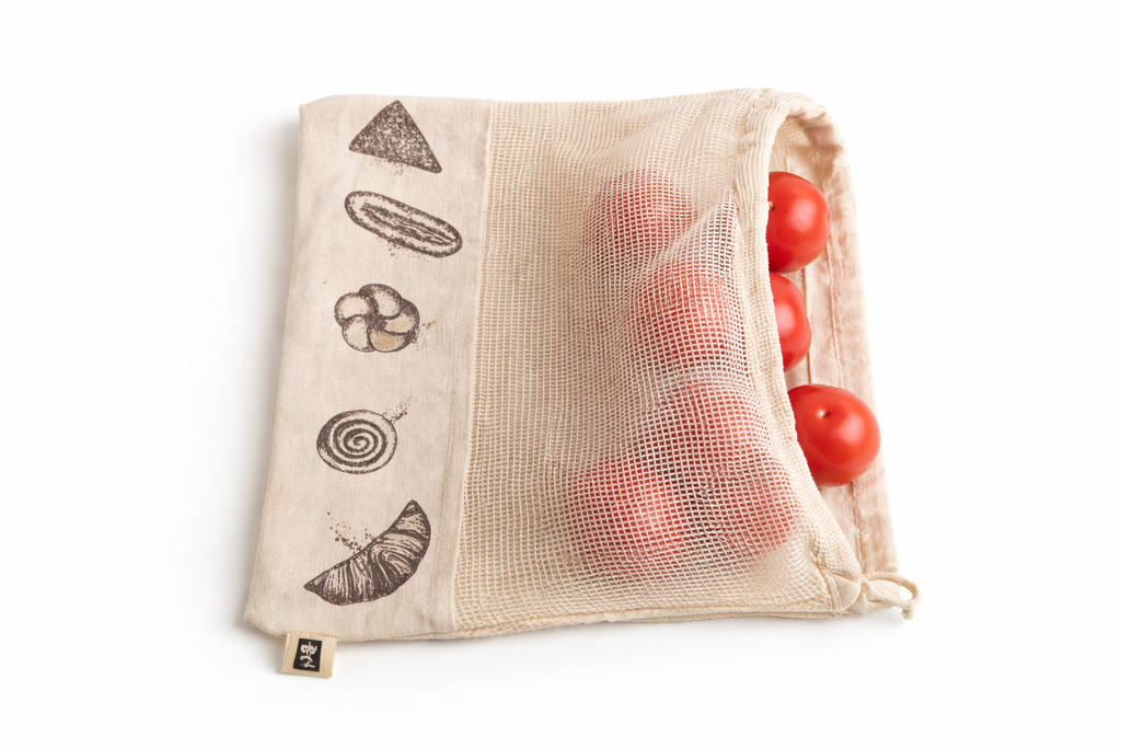 Reusable Organic Cotton Mesh Produce Bags (Pack of 5) – Eco-Friendly Grocery Storage